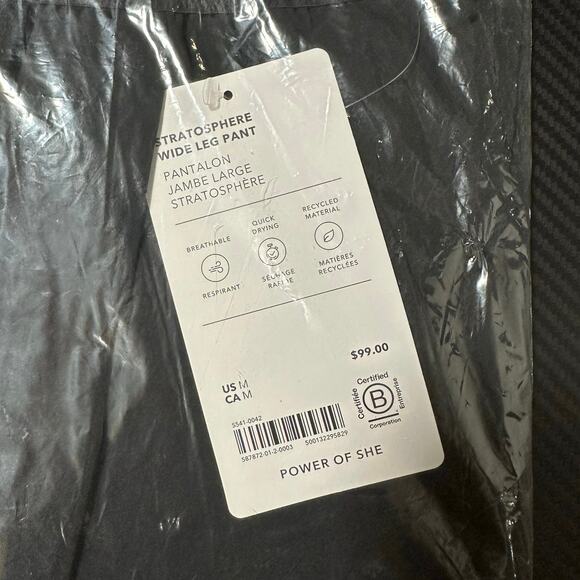 Athleta Stratosphere Wide Leg Pant Black Size Medium NEW High Rise - Picture 3 of 9